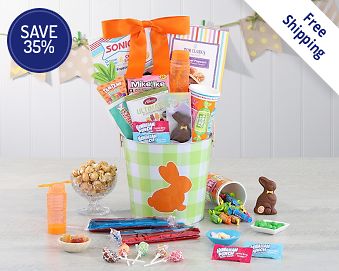 Easter Bunny Bucket of Sweets Gift Basket Free Shipping 35% Save Original Price is $54.95